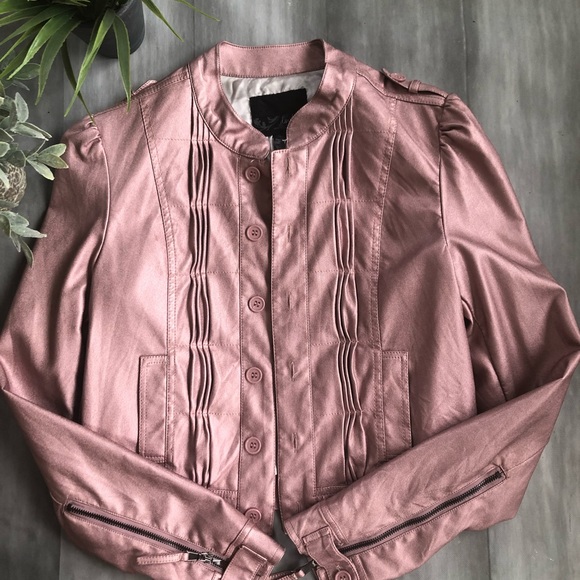 Daytrip Jackets & Blazers - Daytrip pink leather faux jacket